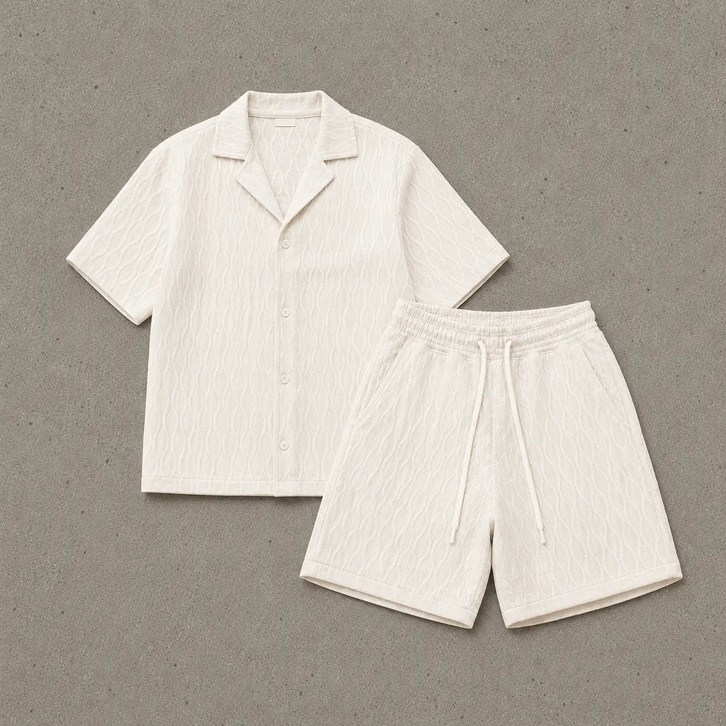 conjunto chándal hombre verano beige