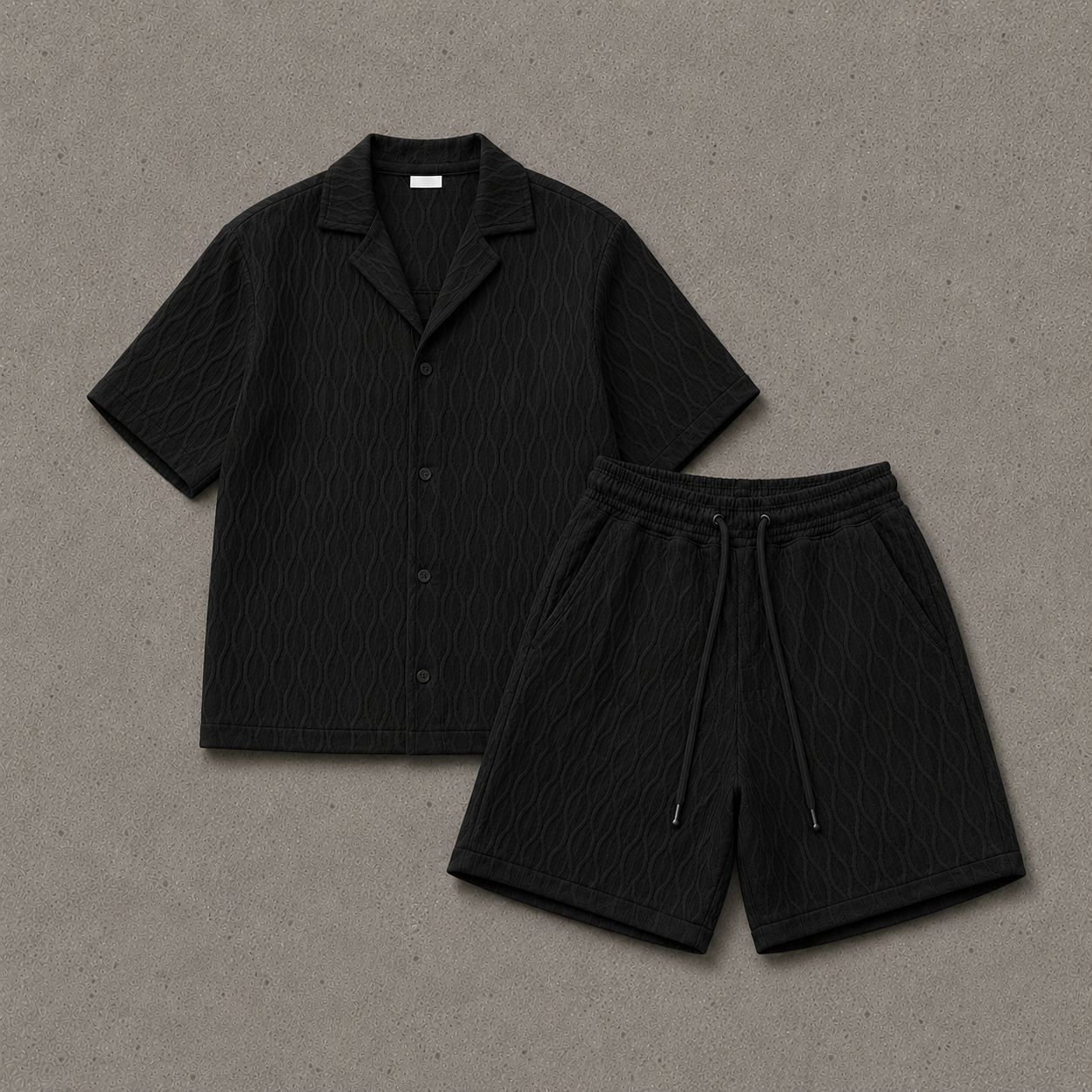 conjunto chándal hombre verano negro