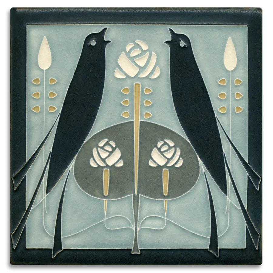 8x8 Songbird Tile  by Motawi Tileworks