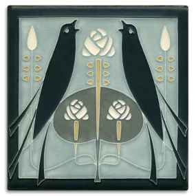 8x8 Songbird Tile  by Motawi Tileworks