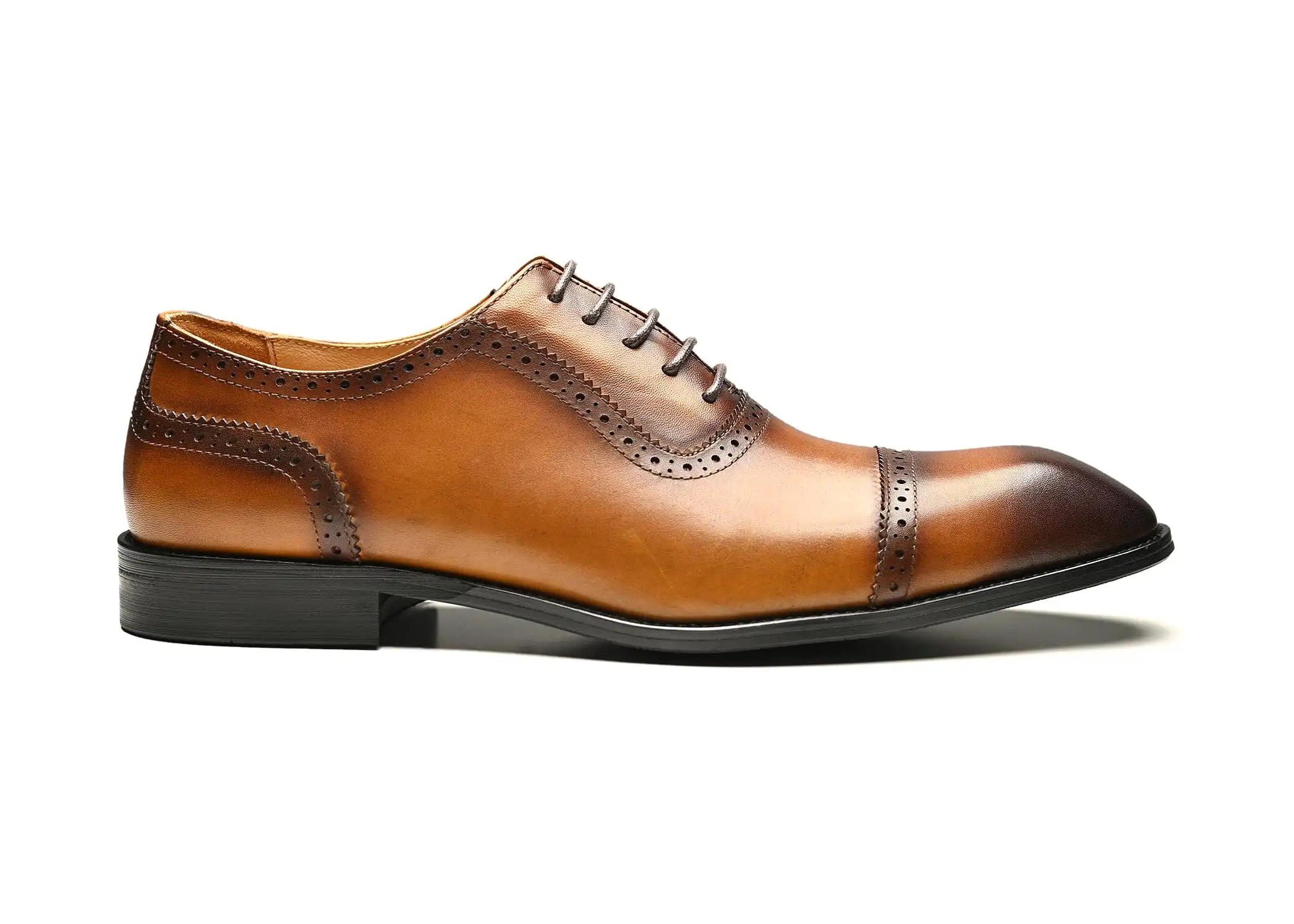 ALEX | Brown Cap Toe Oxfords