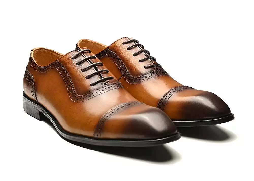 ALEX | Brown Cap Toe Oxfords