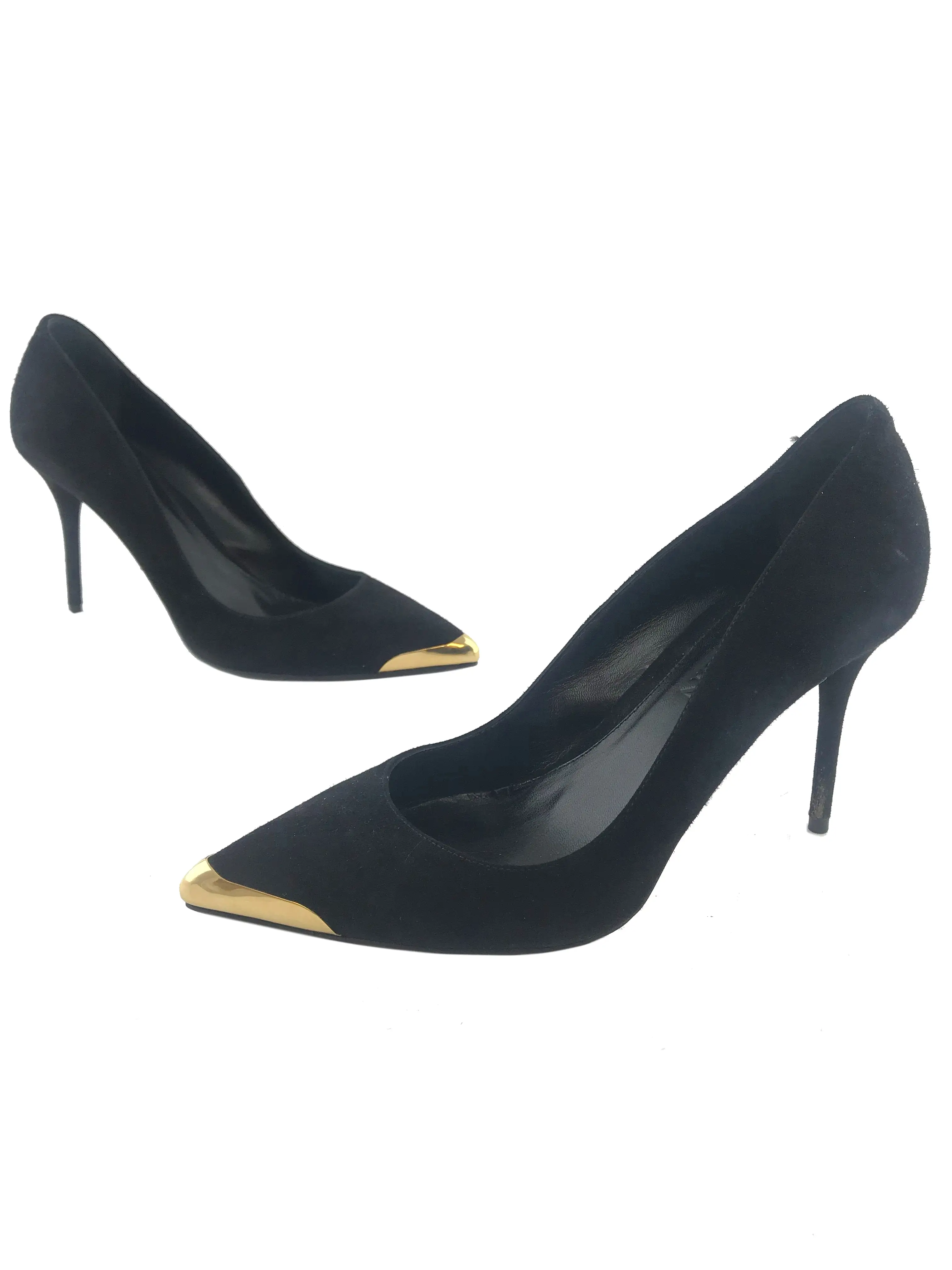 Alexander McQueen Gold Cap Toe Pumps Size 9