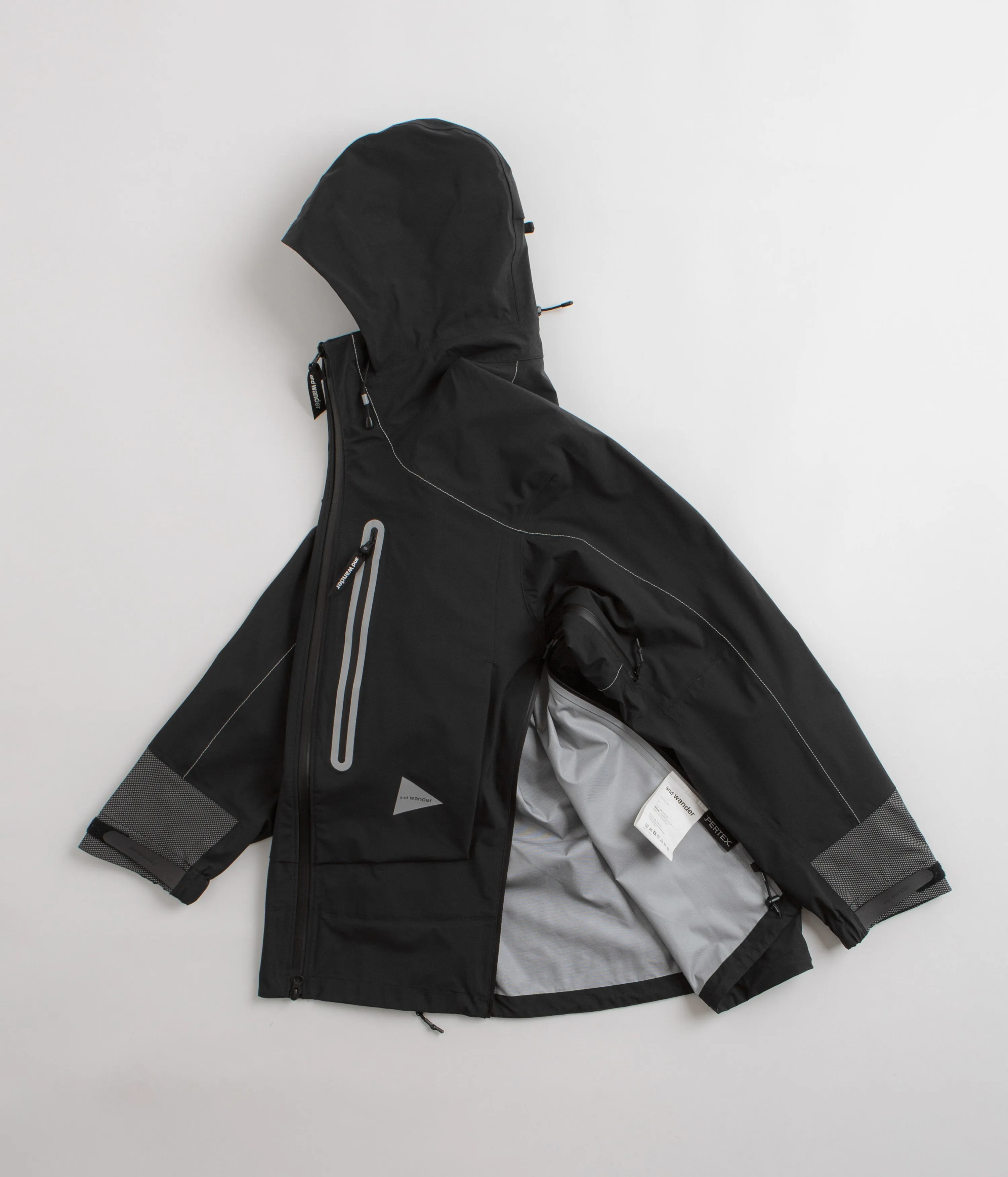 and wander Pertex Shield Rain Jacket - Black