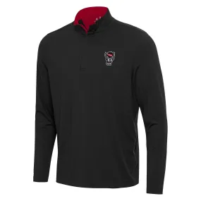 Antigua NC State Wolfpack Black/Red Content Quarter-Zip Pullover Top