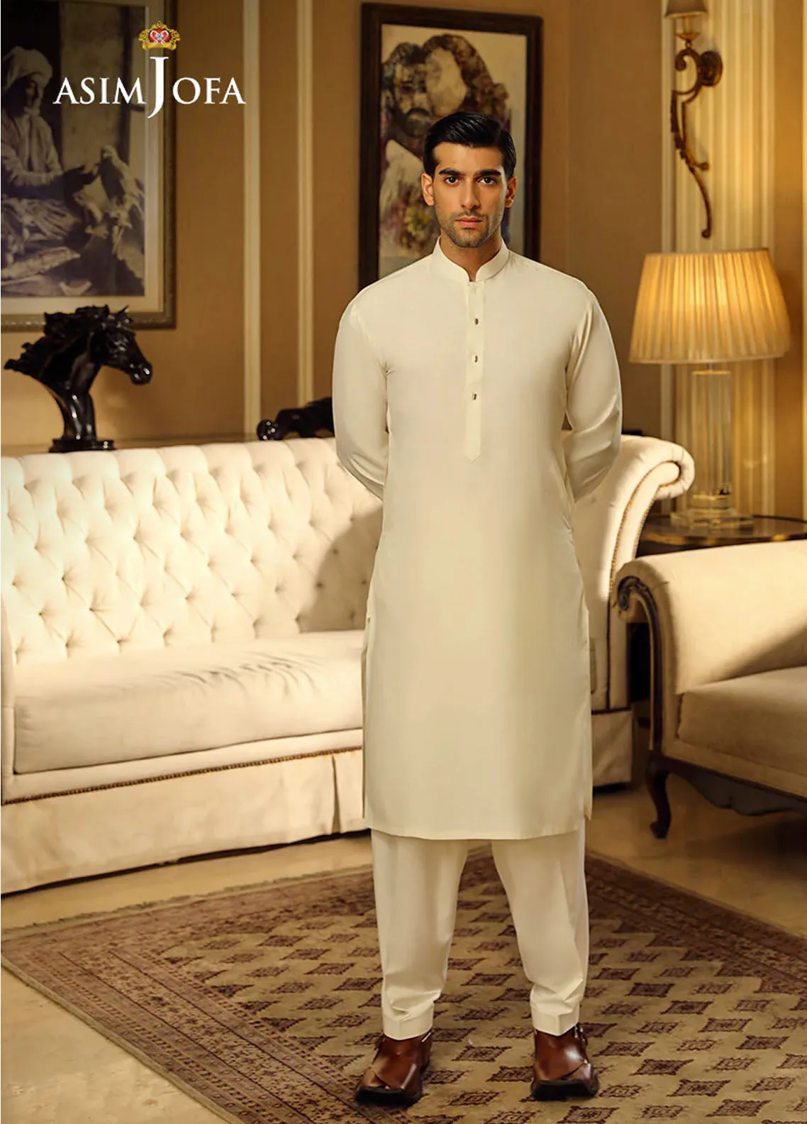 Asim Jofa Men Wash & Wear 2 Piece Stitched Suit AJ24MBP AJMBP-09