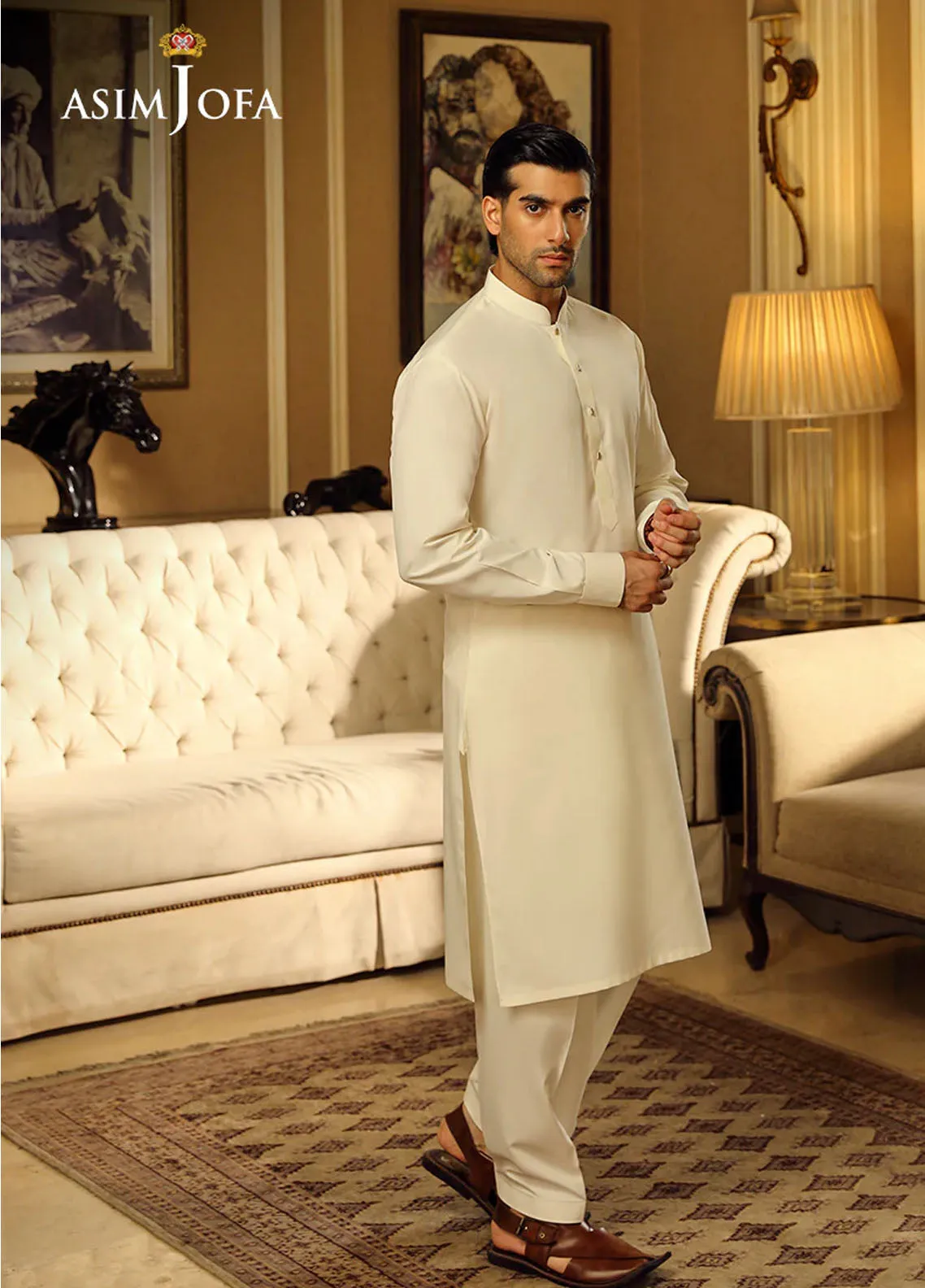 Asim Jofa Men Wash & Wear 2 Piece Stitched Suit AJ24MBP AJMBP-09