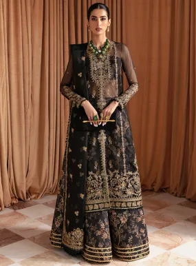 Ayzel By Afrozeh Embroidered Organza Unstitched 3 Piece Suit - 04 DUSK