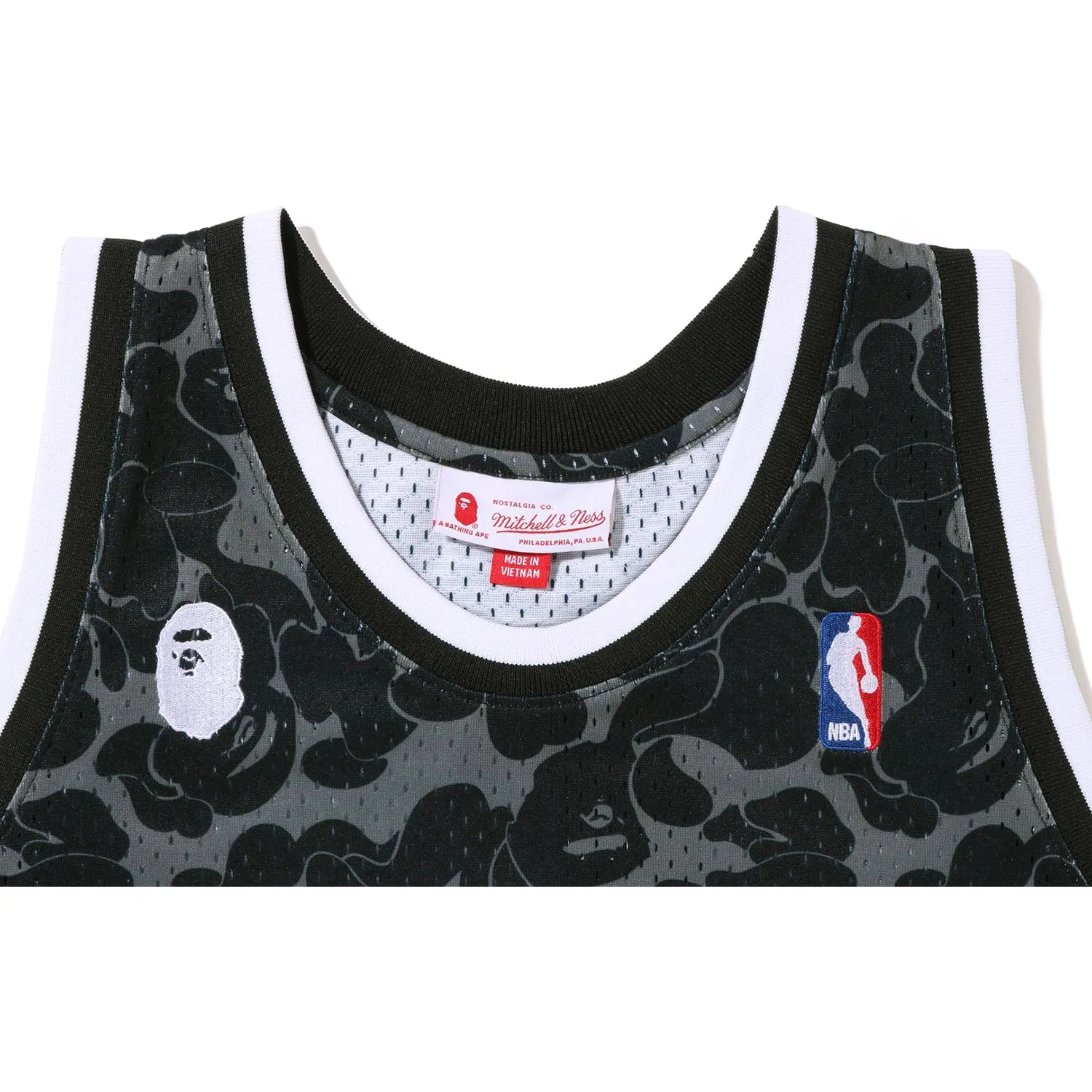 BAPE X MITCHELL & NESS BROOKLYN NETS JERSEY TANK TOP MENS