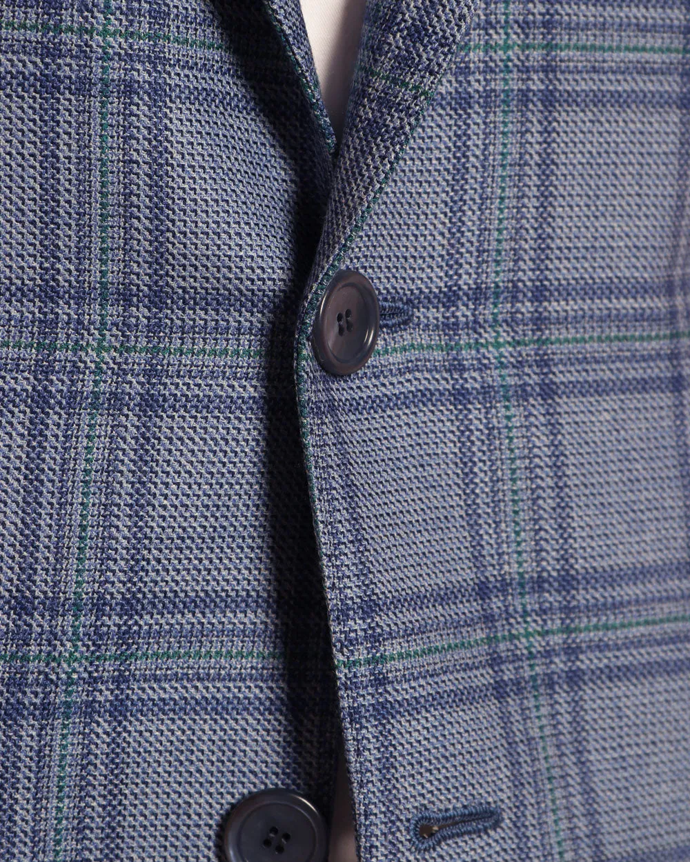 Blue and Green Wool Blend Plaid Sportcoat