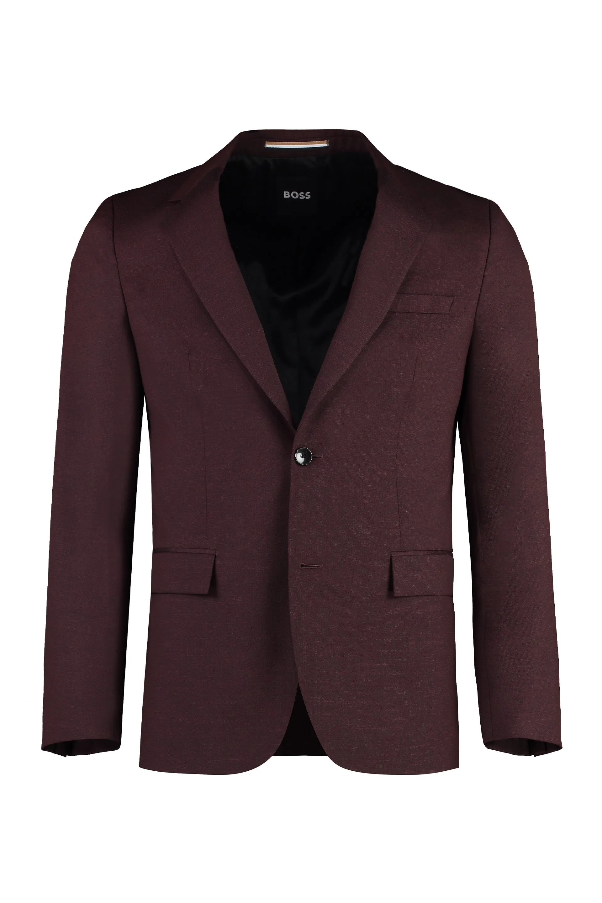 BOSS Elegant Burgundy Virgin Wool Two-Piece Suit