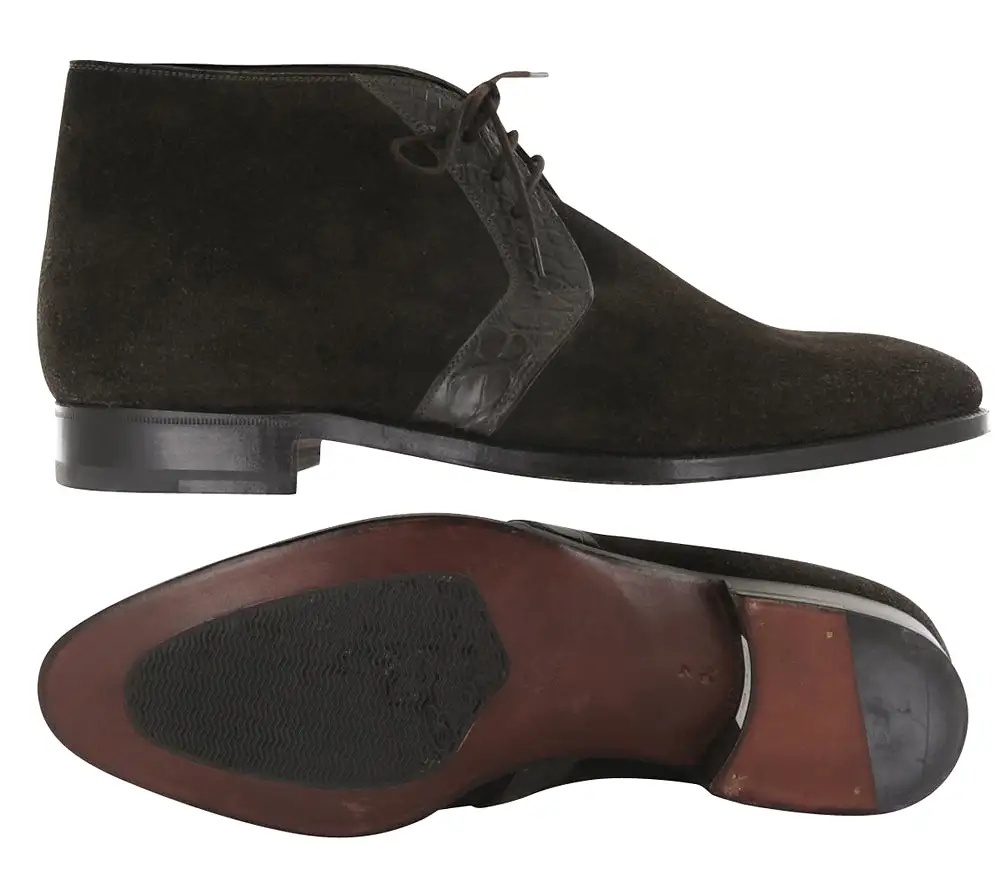 Brioni Dark Brown Chukka Boots