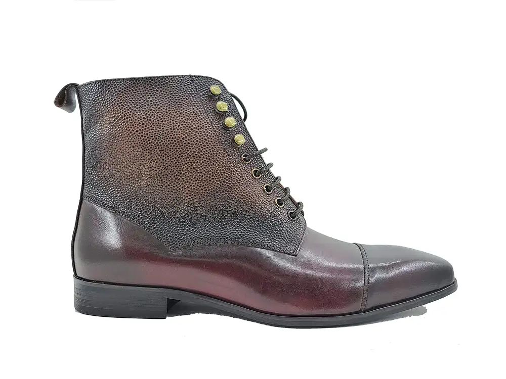 Brogue Cap Toe Leather Boot