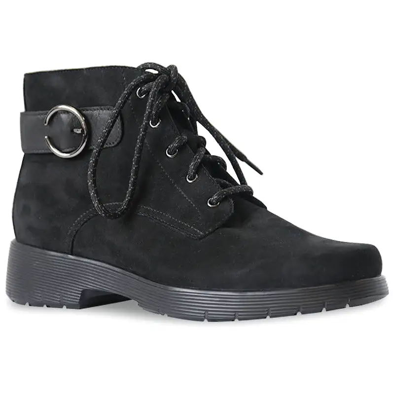 Buckley Black Nubuck Ankle Boots