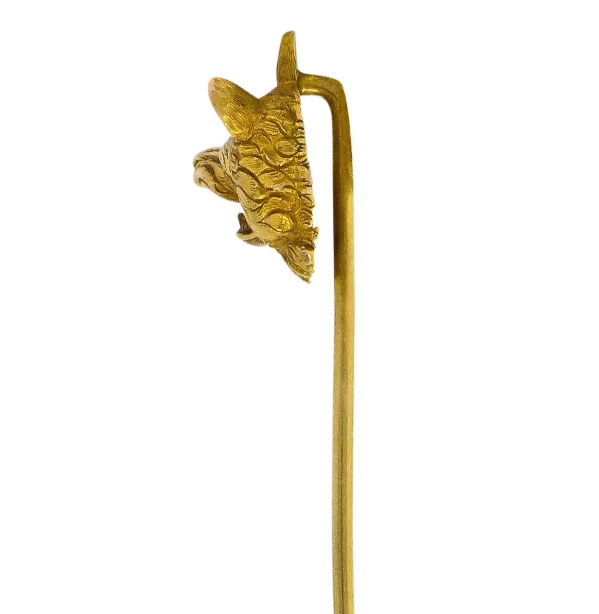 Carter Gough & Co. Edwardian 14 Karat Gold Wolf Stickpin