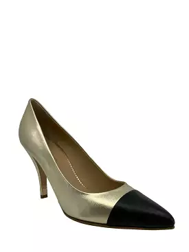 Chanel Leather Cap Toe Classic Pumps Size 11