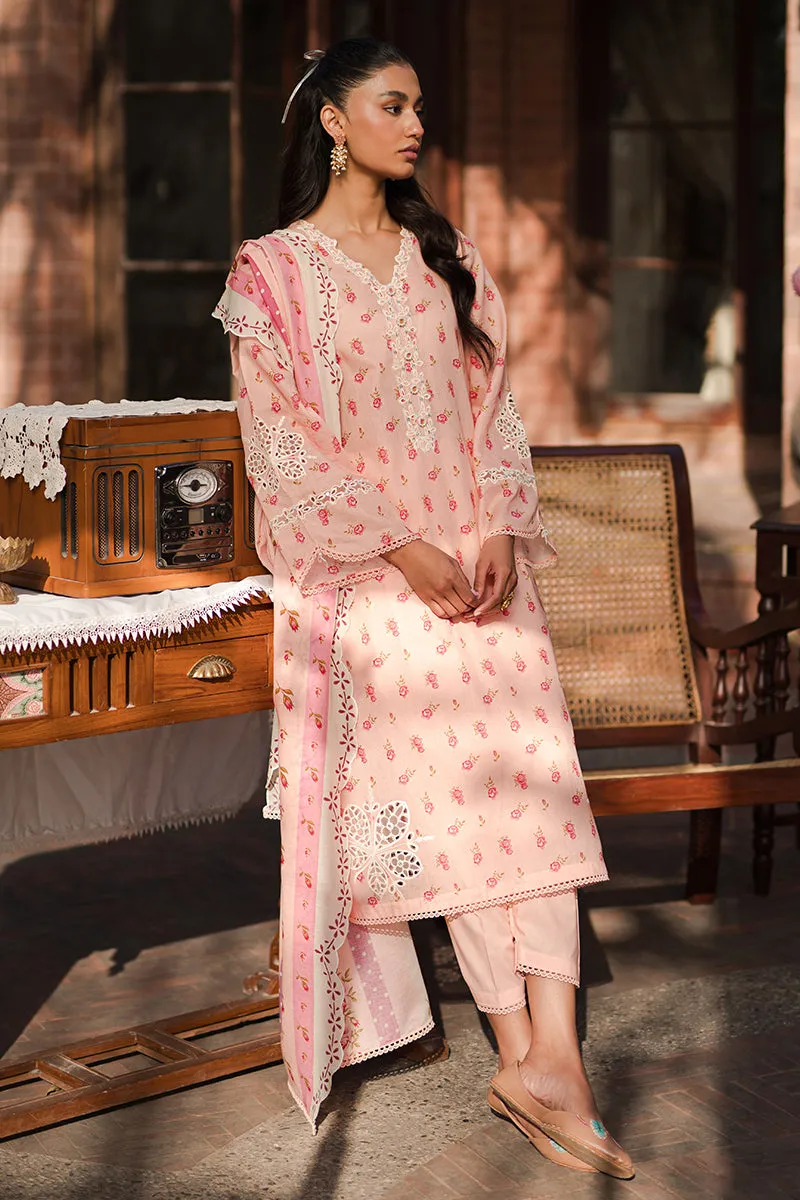 Cross Stitch Eid Lawn Unstitched Embroidered 3Pc Suit D-20 Peach Glam