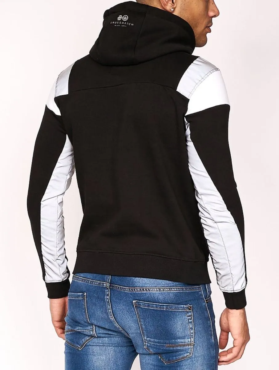 Crosshatch Pillworth Reflective Hoodie Black