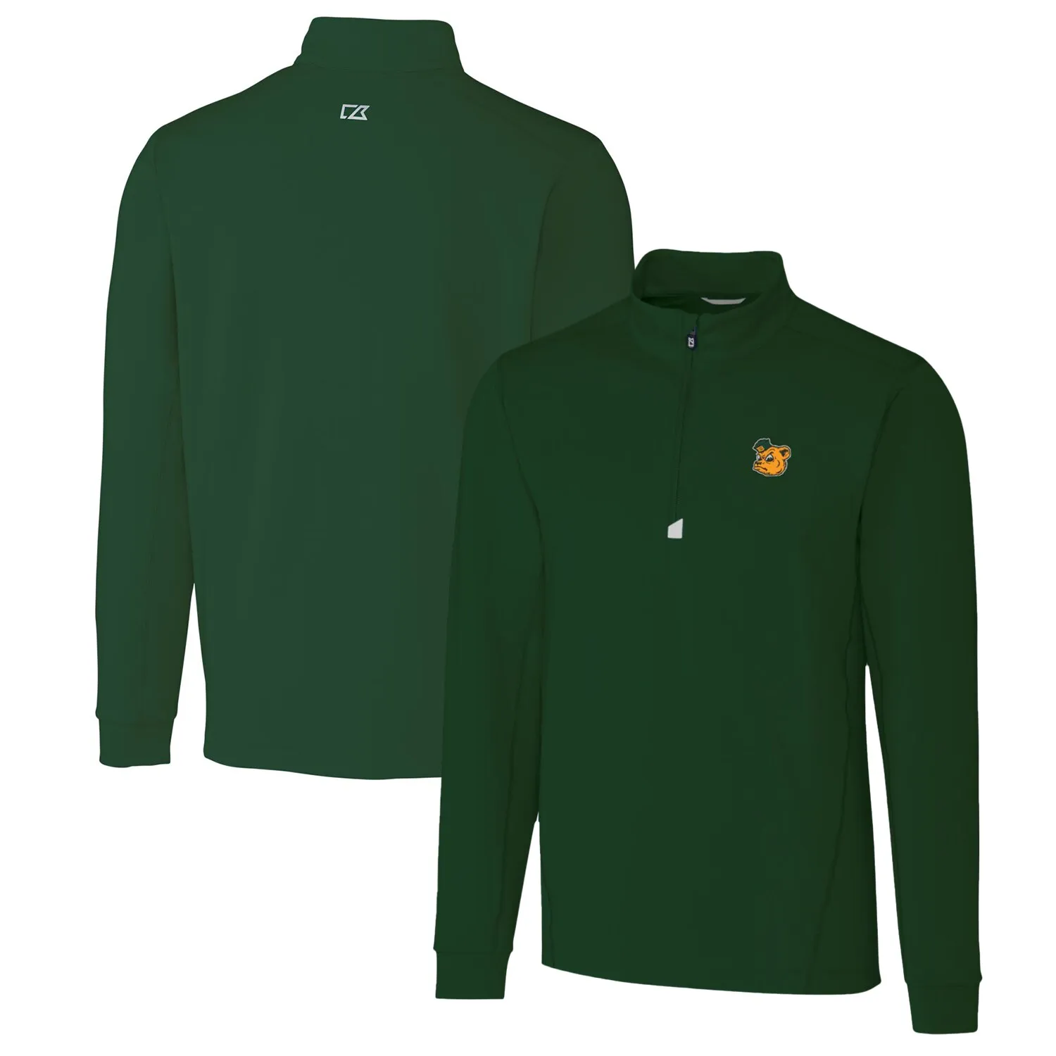 Cutter & Buck Baylor Bears Green Traverse Stretch Quarter Zip-Pullover Top