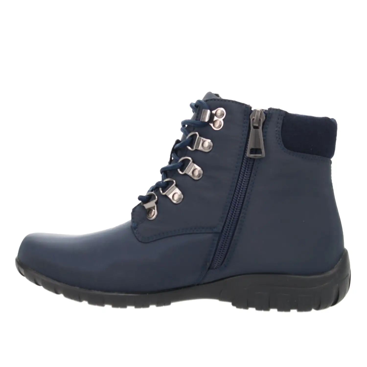 Dani Lace Navy Ankle Boots with Water resistance treatment