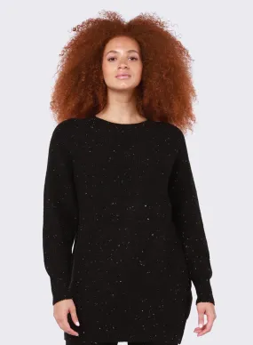 Dex Crew Neck Tunic Sweater in Starry Night