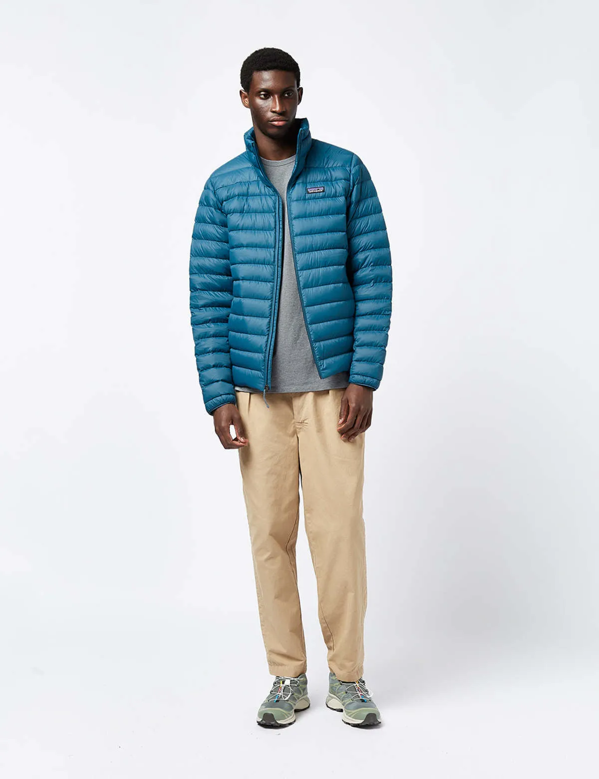 Down Sweater Jacket - Wavy Blue