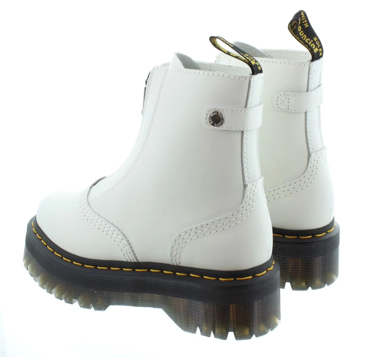 DR MARTENS Ladies Jetta Zip Boots In White