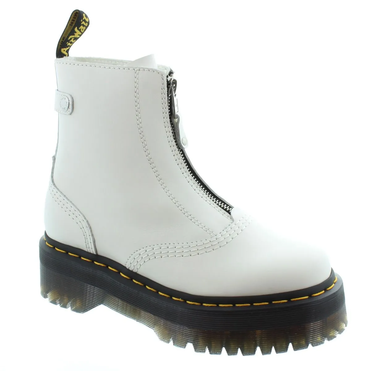 DR MARTENS Ladies Jetta Zip Boots In White