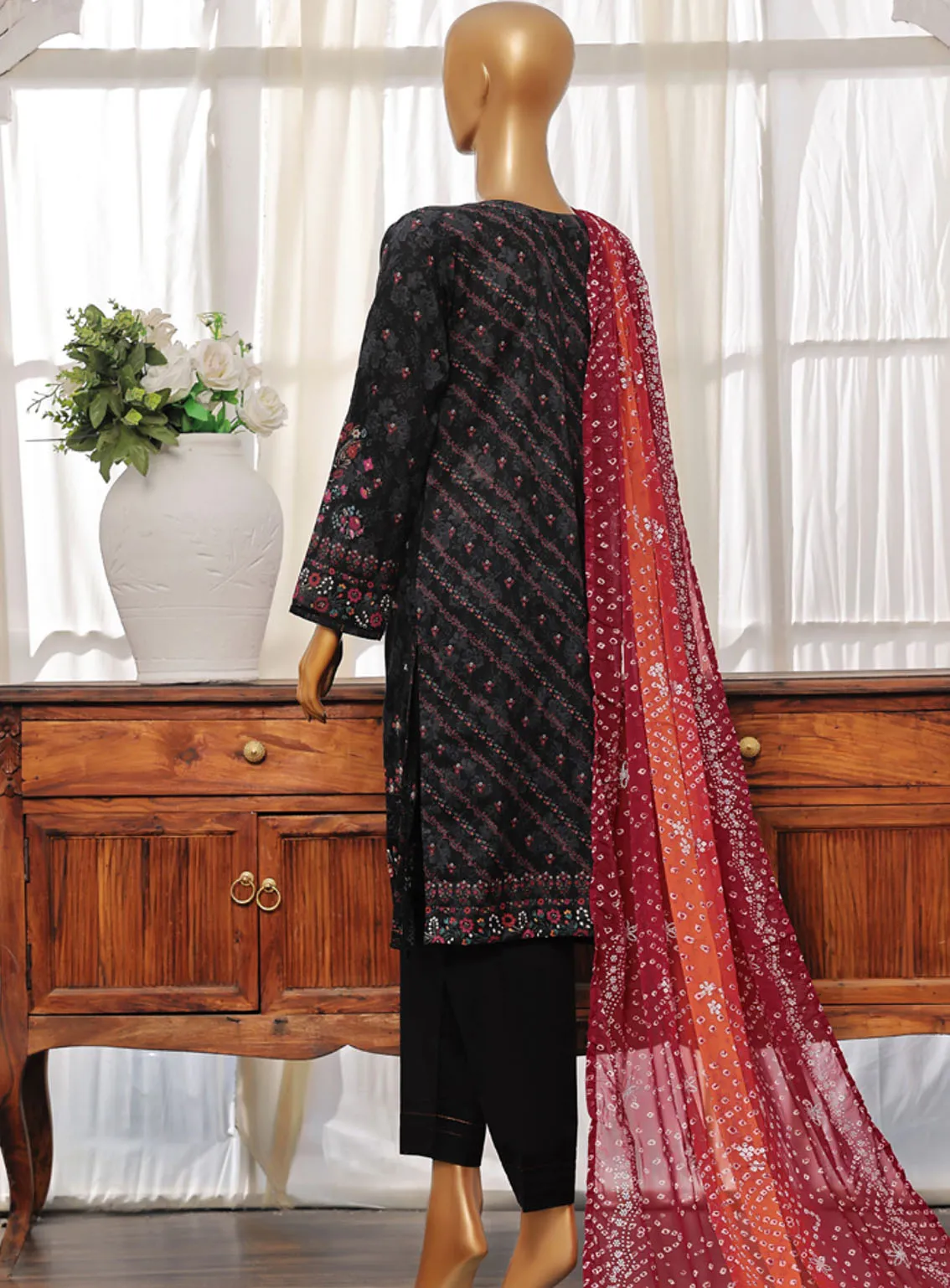 Eid Edit By HZ Textile Embroidered Lawn 3 Piece Stitched Suit HZ24EE D-407