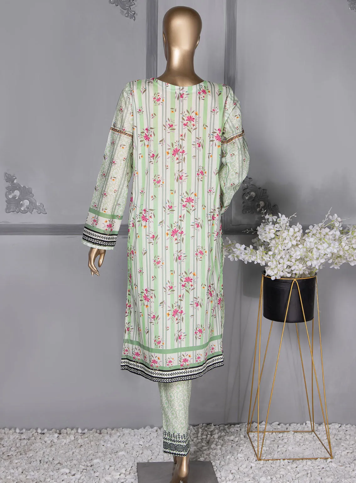 Floral Vibes By HZ Textile Co-Ords Printed Lawn 2 Piece Unstitched Suit HZU24FVV3 FVC-1002