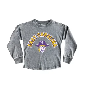 Gameday Couture ECU Pirates Girls Youth Gray Faded Wash Pullover Top