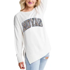 Gameday Couture Georgetown Hoyas Women's Cream Legacy Side Split Pullover Top