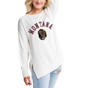 Gameday Couture Montana Grizzlies Women's Cream Side Split Pullover Top