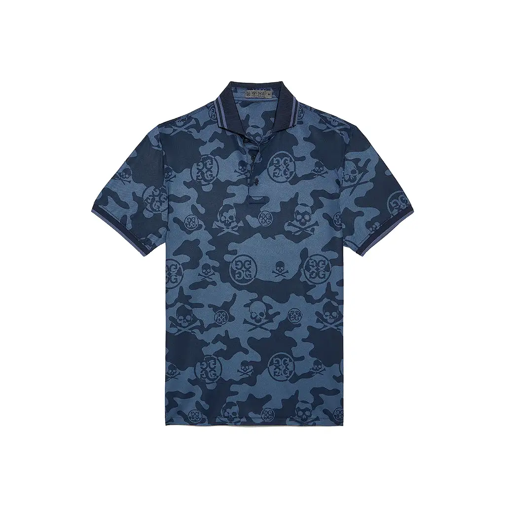 G/FORE EXPLODED ICON CAMO TECH JERSEY POLO TWILIGHT