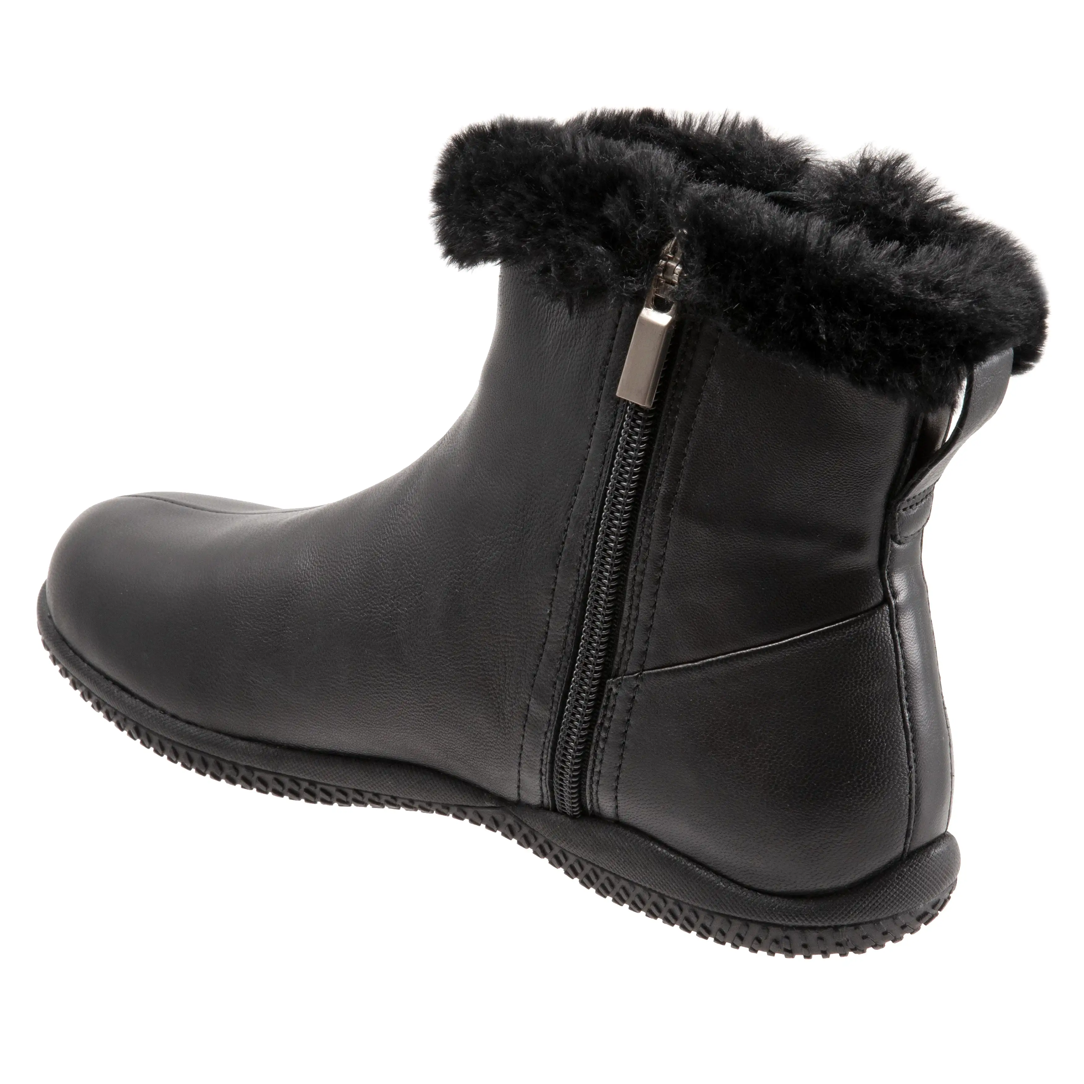 Helena Black Zip-up Ankle Boots LIMITED STOCK