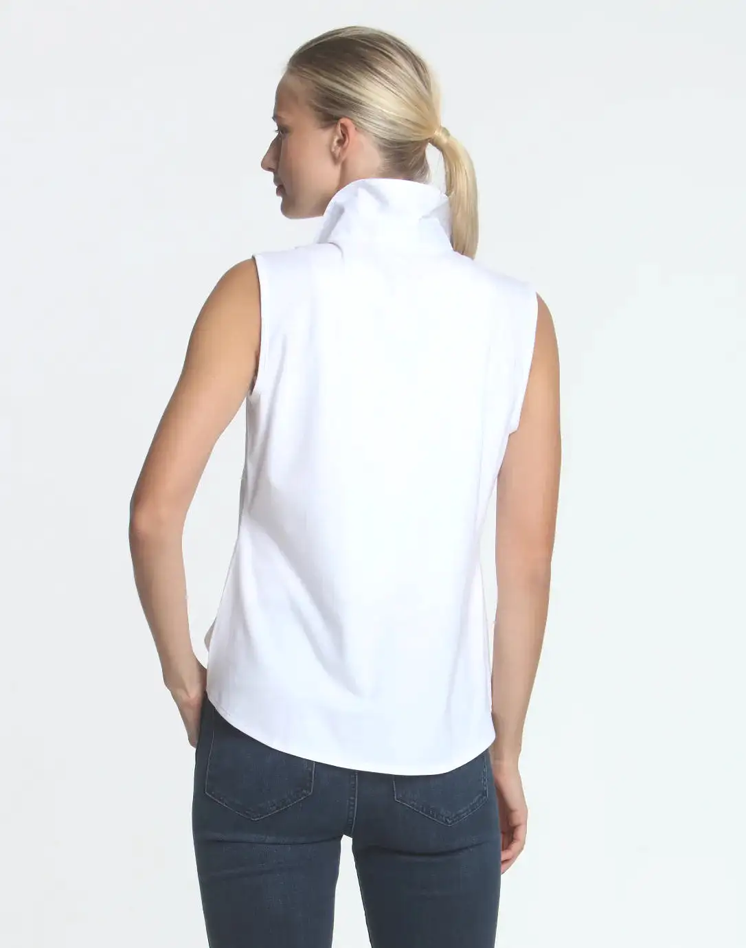 Hinson Wu Sleeveless Lizette Cotton Shirt - White