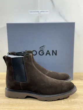 Hogan H393 Chelsea Boot Uomo Suede T Moro Extra Light Casual Hogan Boo