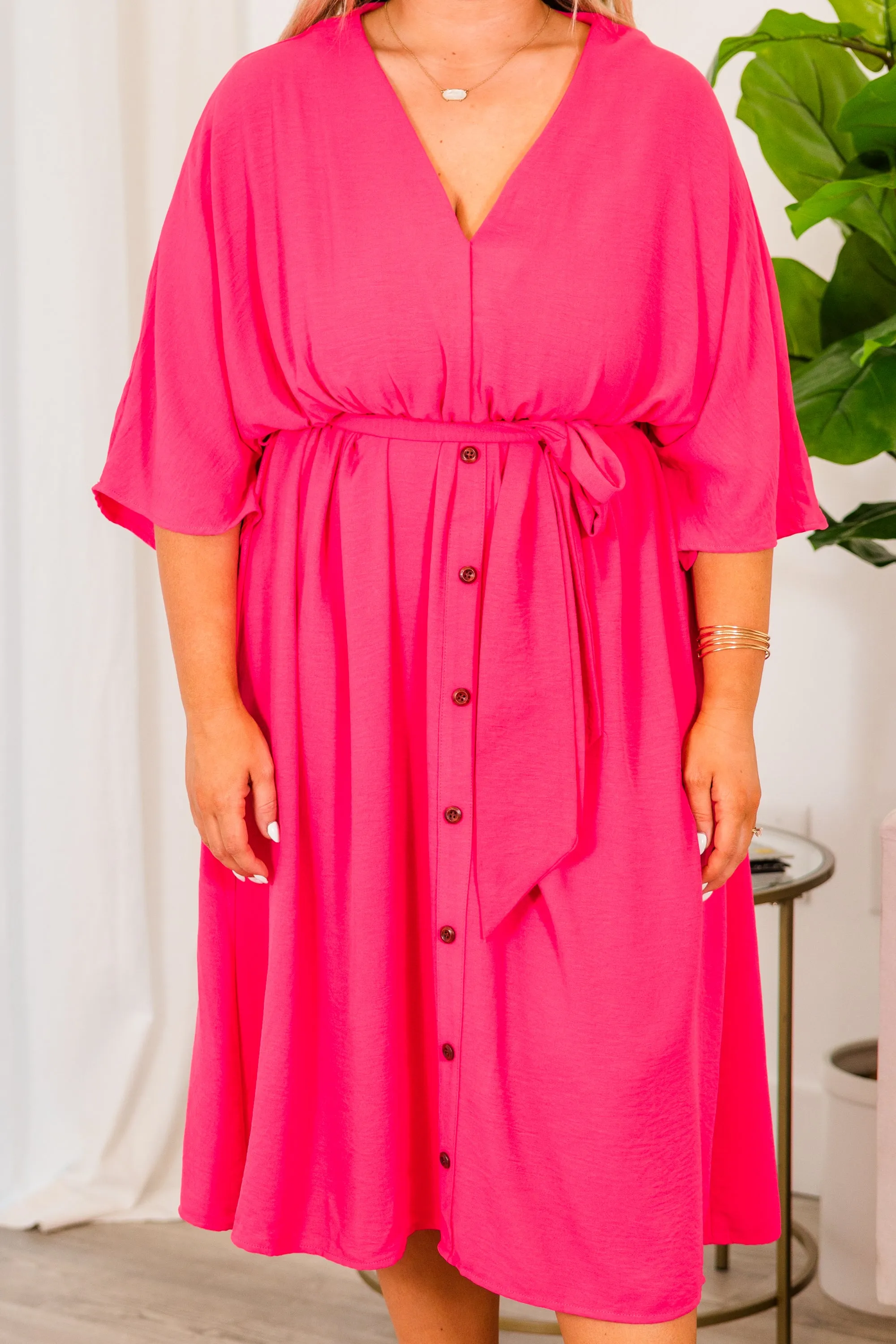 Hopelessly Yours Dress, Hot Pink