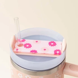 Hot Pink Daisy Craze Tumbler Tag