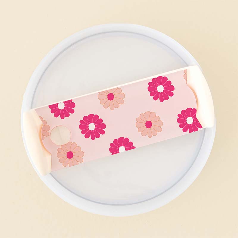 Hot Pink Daisy Craze Tumbler Tag