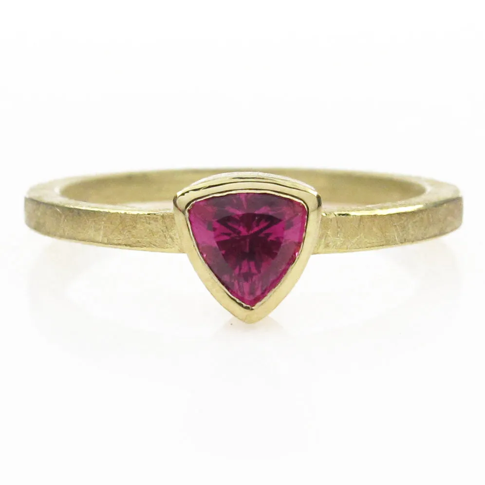 Hot Pink Sapphire Stacking Ring