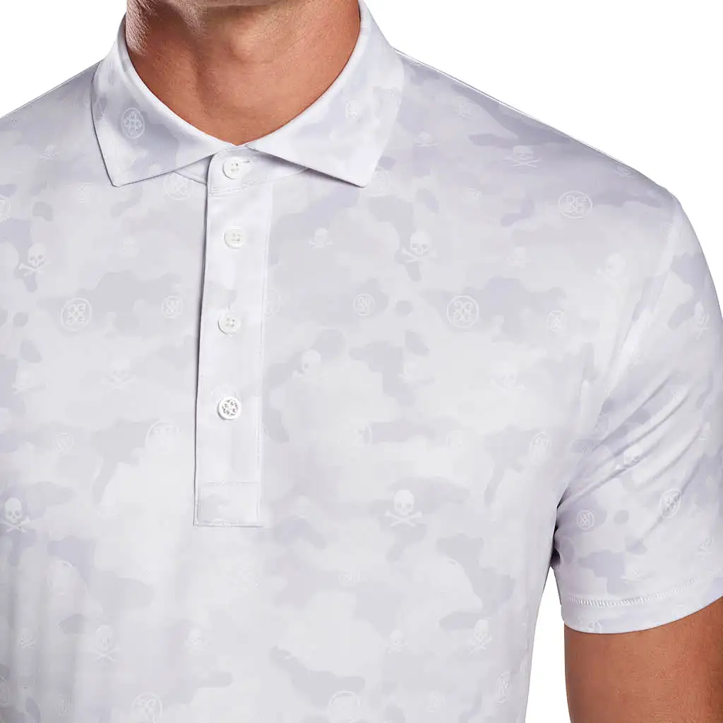 ICON CAMO JERSEY POLO SNOW