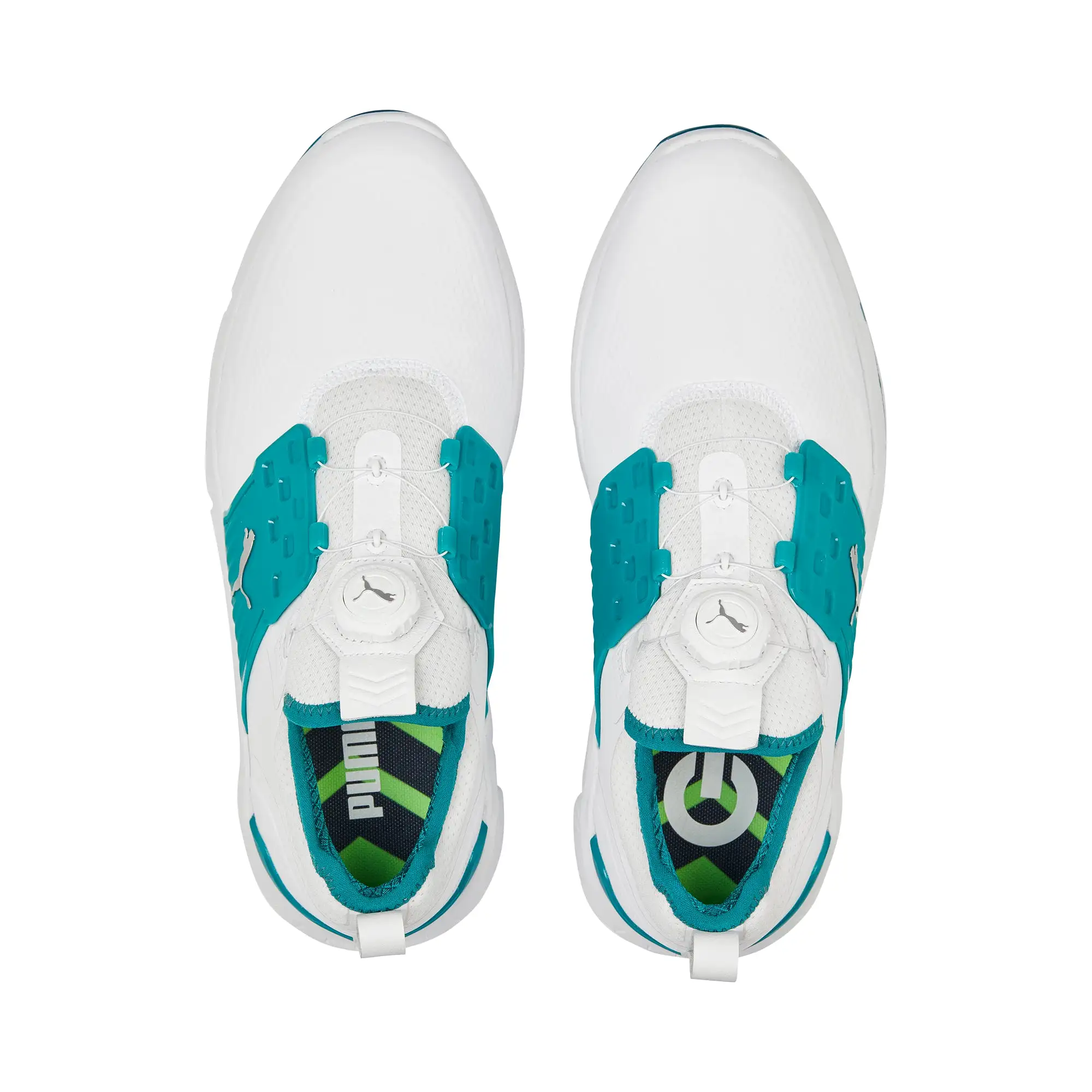 IGNITE ARTICULATE DISC Golf Shoes | Puma White / Puma Silver / Green Lagoon