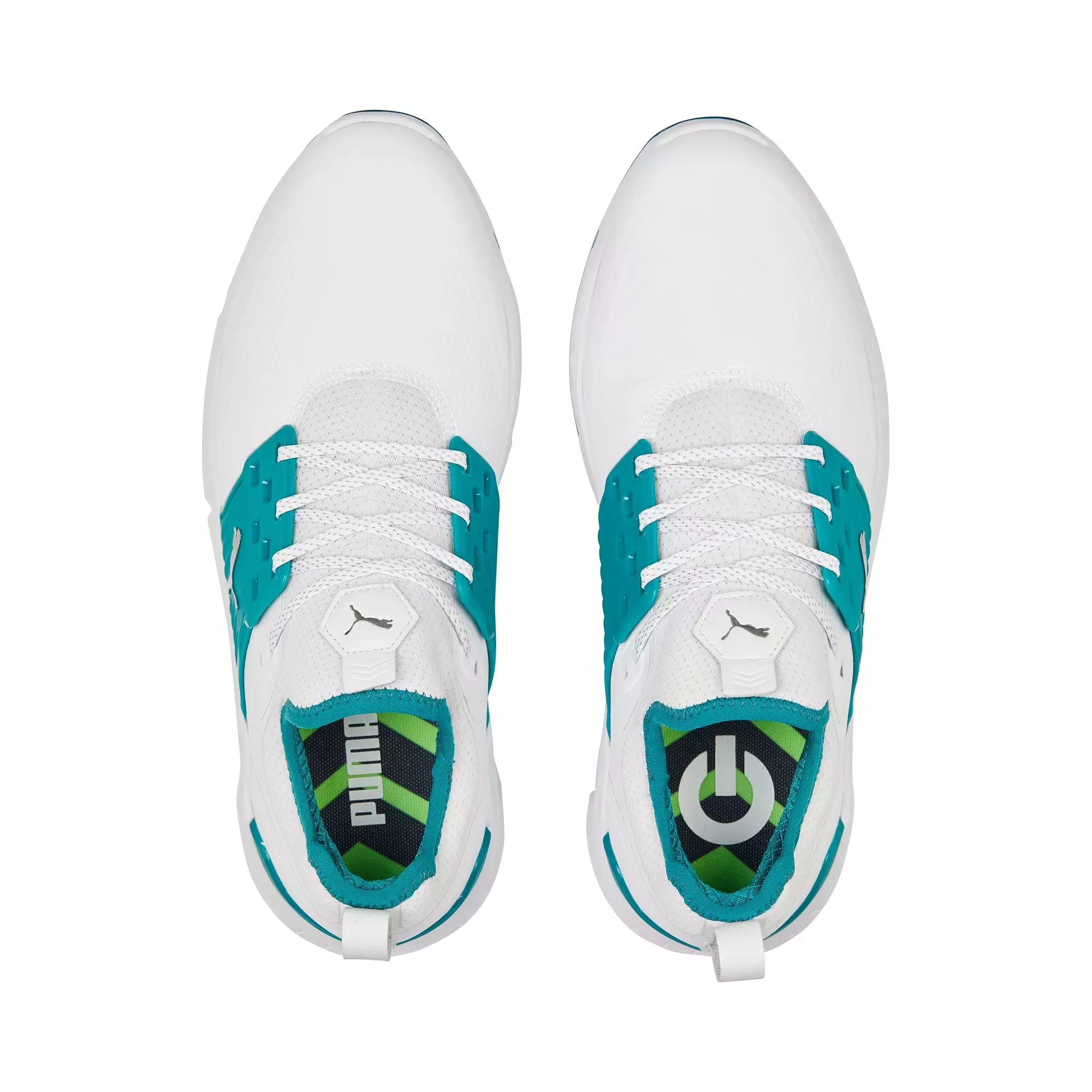 IGNITE ARTICULATE Golf Shoes | Puma White / Puma Silver / Green Lagoon