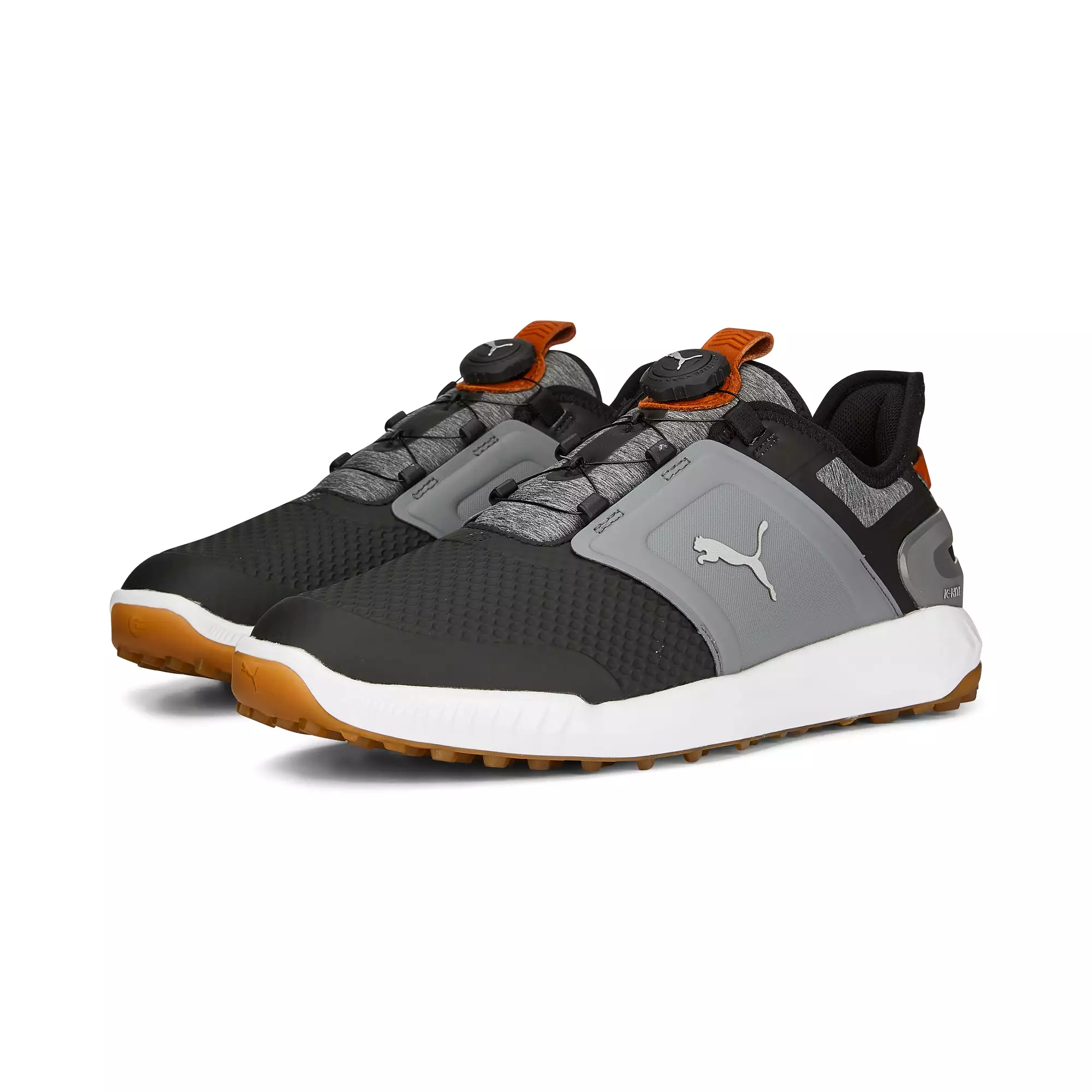 IGNITE ELEVATE DISC Spikeless Golf Shoes | Puma Black / Quiet Shade / Gum