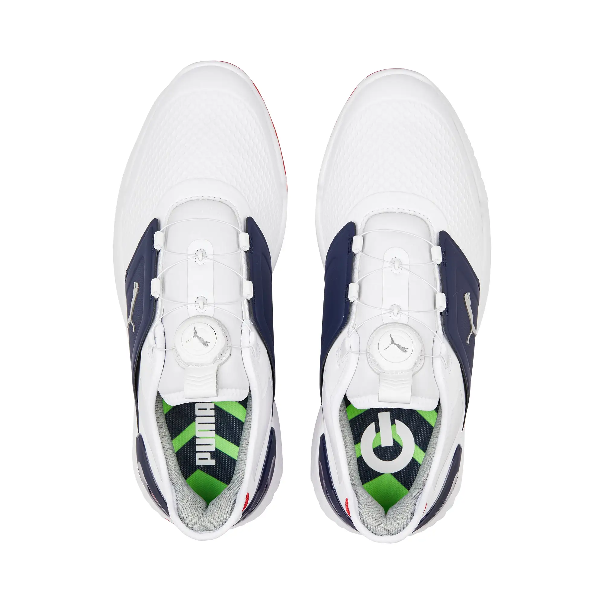 IGNITE ELEVATE DISC Spikeless Golf Shoes | Puma White / Puma Silver / Puma Navy