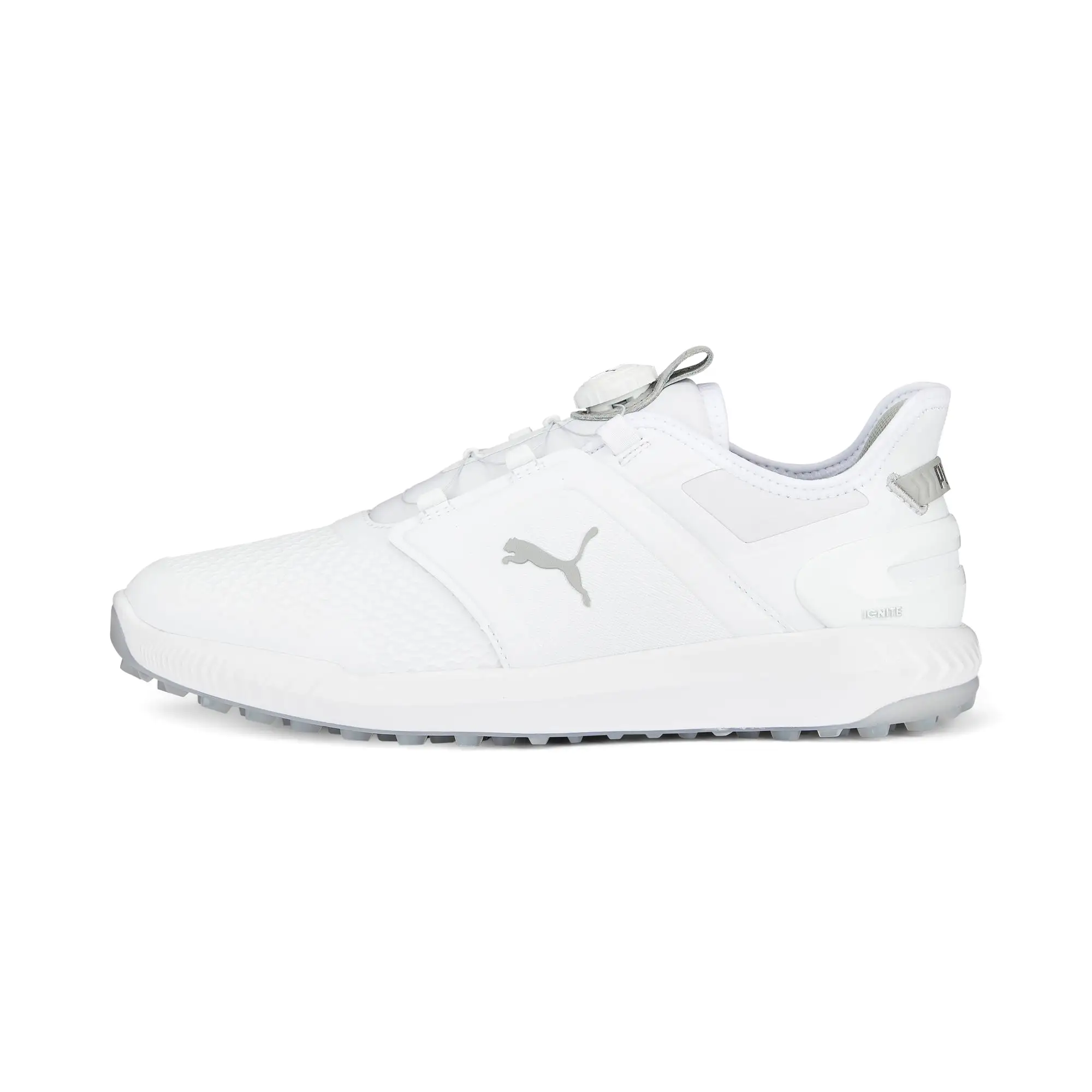 IGNITE ELEVATE DISC Spikeless Golf Shoes | Puma White / Puma Silver