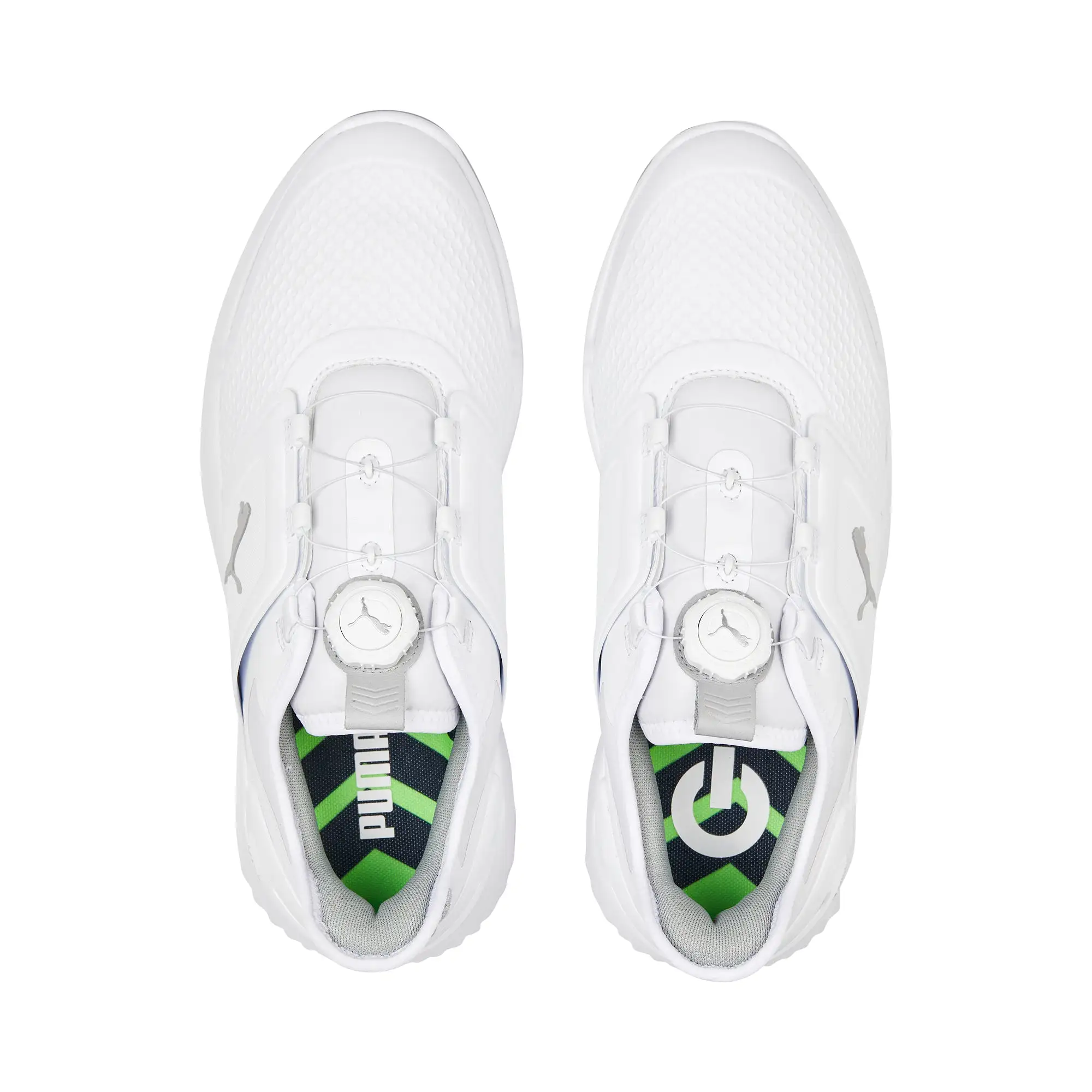 IGNITE ELEVATE DISC Spikeless Golf Shoes | Puma White / Puma Silver