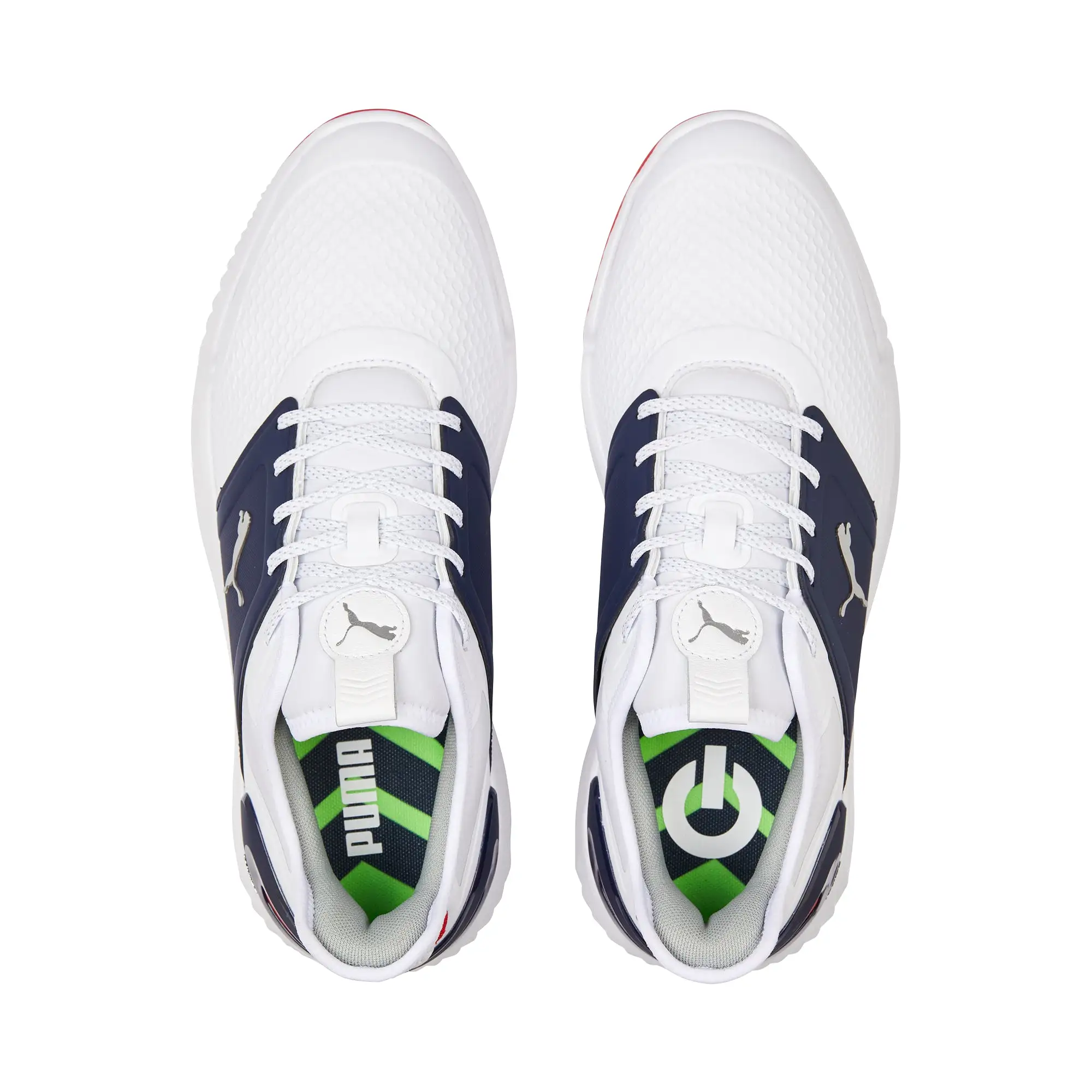 IGNITE ELEVATE Spikeless Golf Shoes | Puma White / Puma Silver / Puma Navy