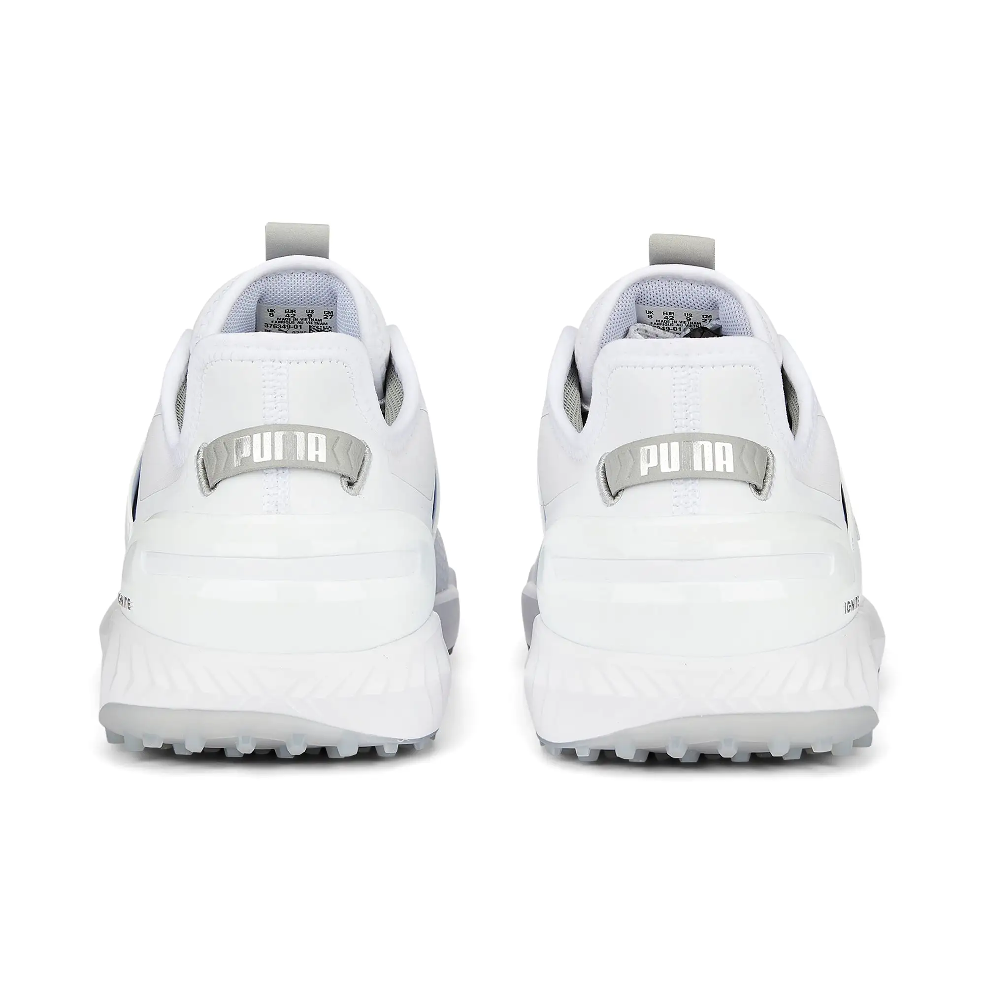 IGNITE ELEVATE Wide Spikeless Golf Shoes | Puma White / Puma Silver